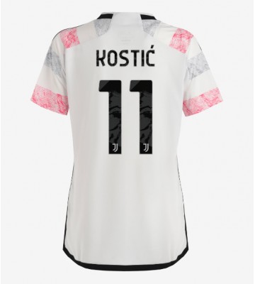 Juventus Filip Kostic #11 Bortatröja Kvinnor 2023-24 Kortärmad